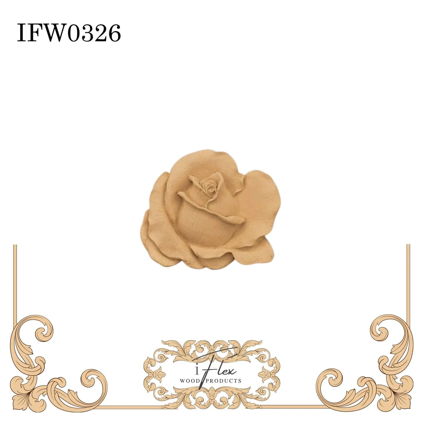 IFW 0326 iFlex Wood Products Flower bendable mouldings, flexible, wooden appliques