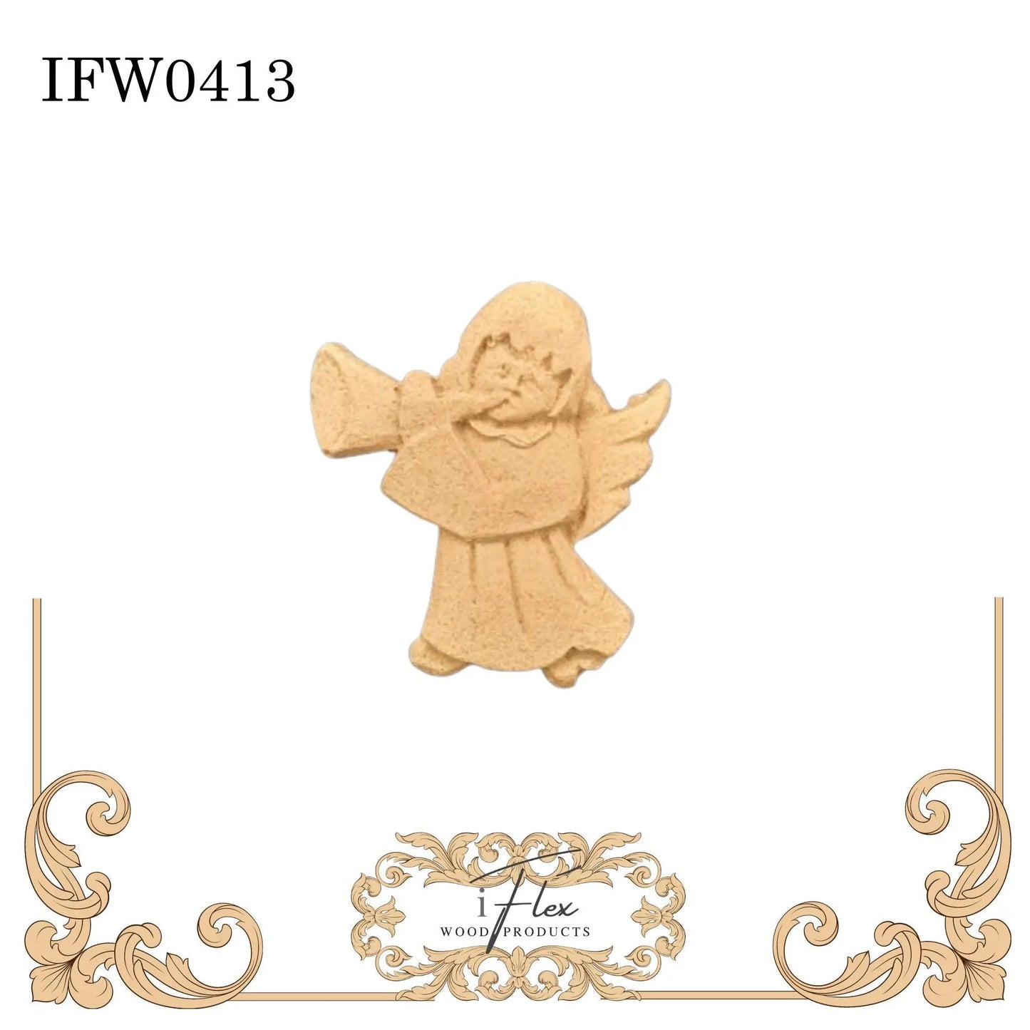 IFW 0413 iFlex Wood Products Angel bendable mouldings, flexible, wooden appliques