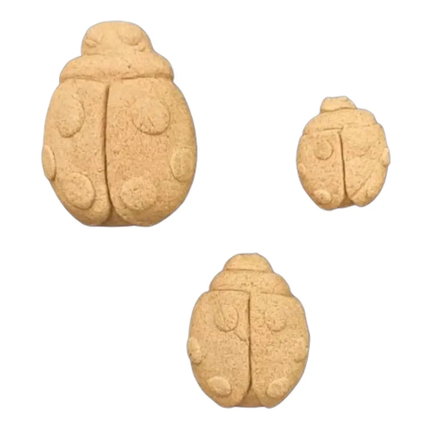 IFW 0474 Set of 3 lady bugs, small crafting embellishment iFlex Wood Products