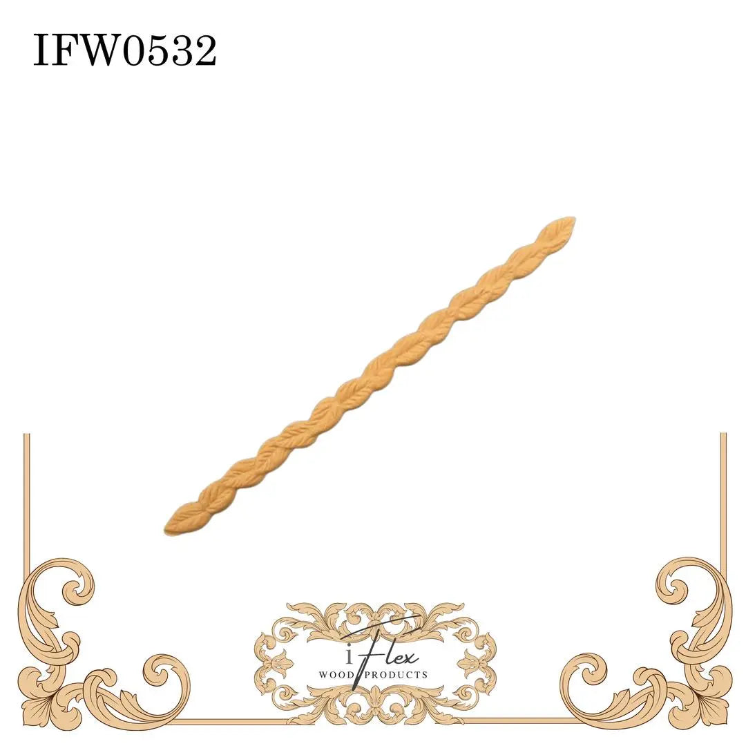IFW 0532 leaf trim, crafting embellishment iFlex Wood Products