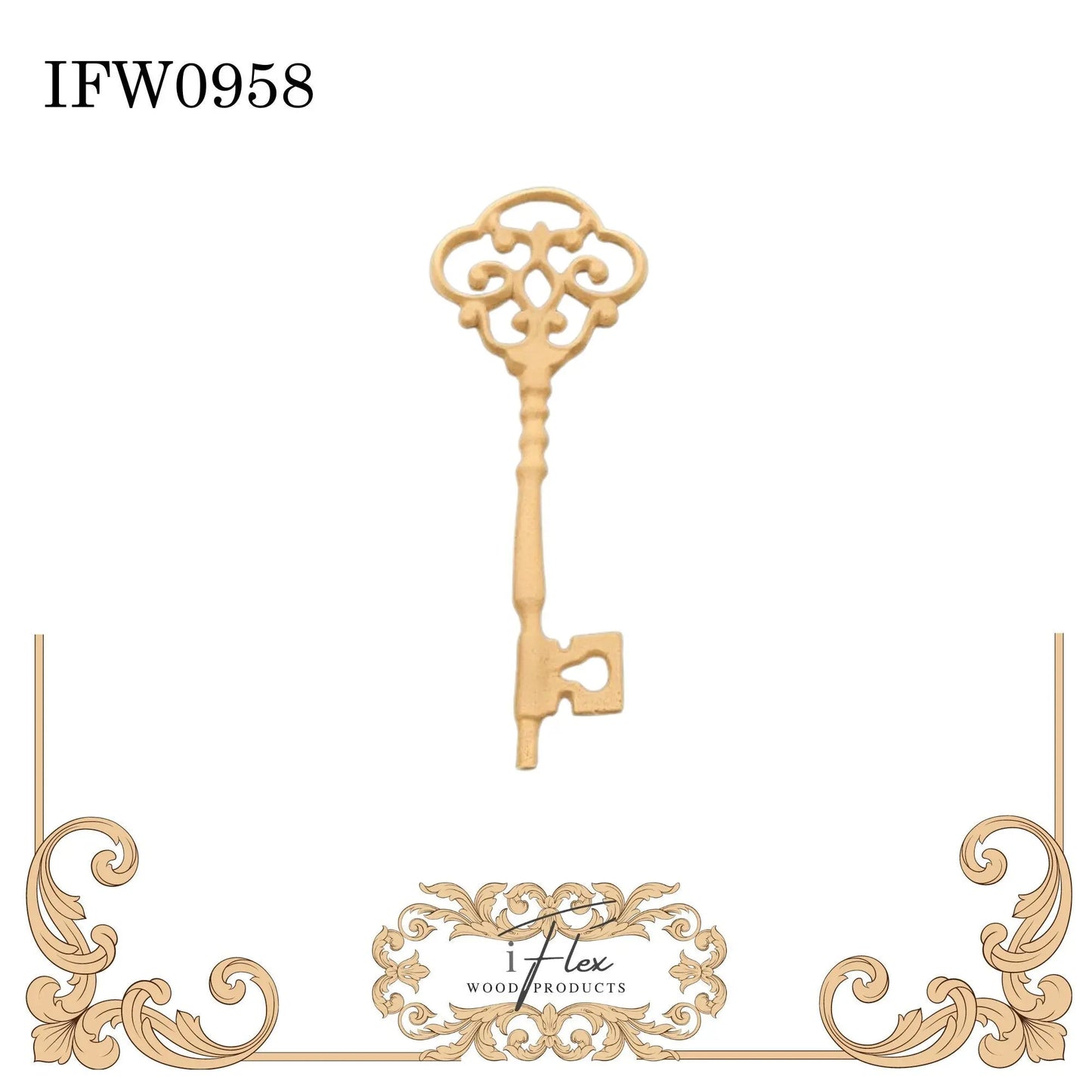 IFW 0958 iFlex Wood Products keys bendable mouldings, flexible, wooden appliques, Santa key