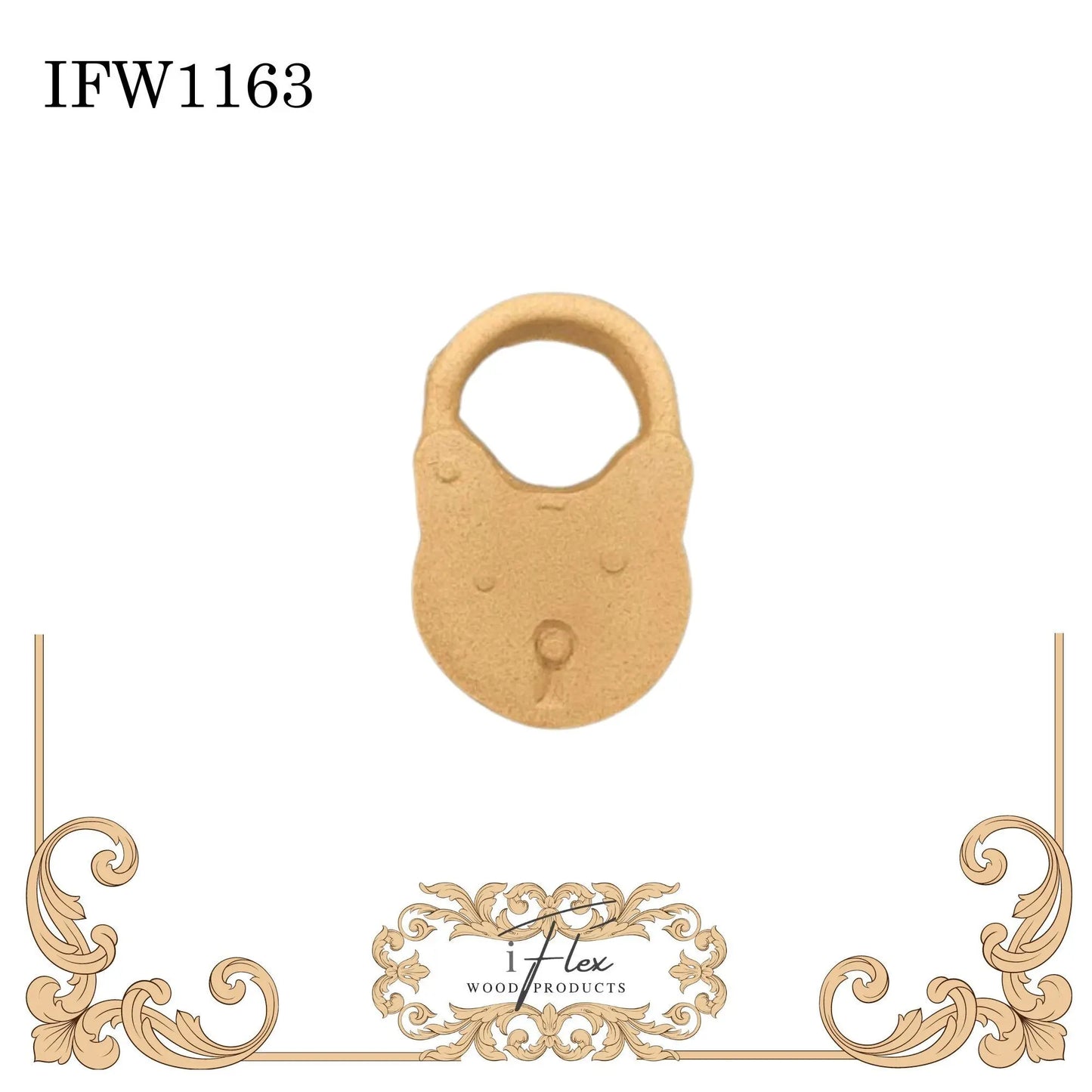 IFW 1163 iFlex Wood Products, bendable mouldings, flexible, wooden appliques, lock, key