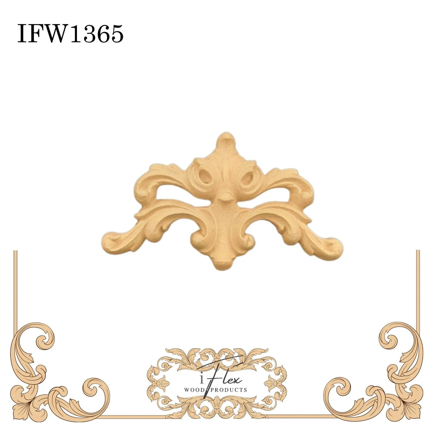 IFW 1365 iFlex Wood Products, bendable mouldings, flexible, wooden appliques, plume