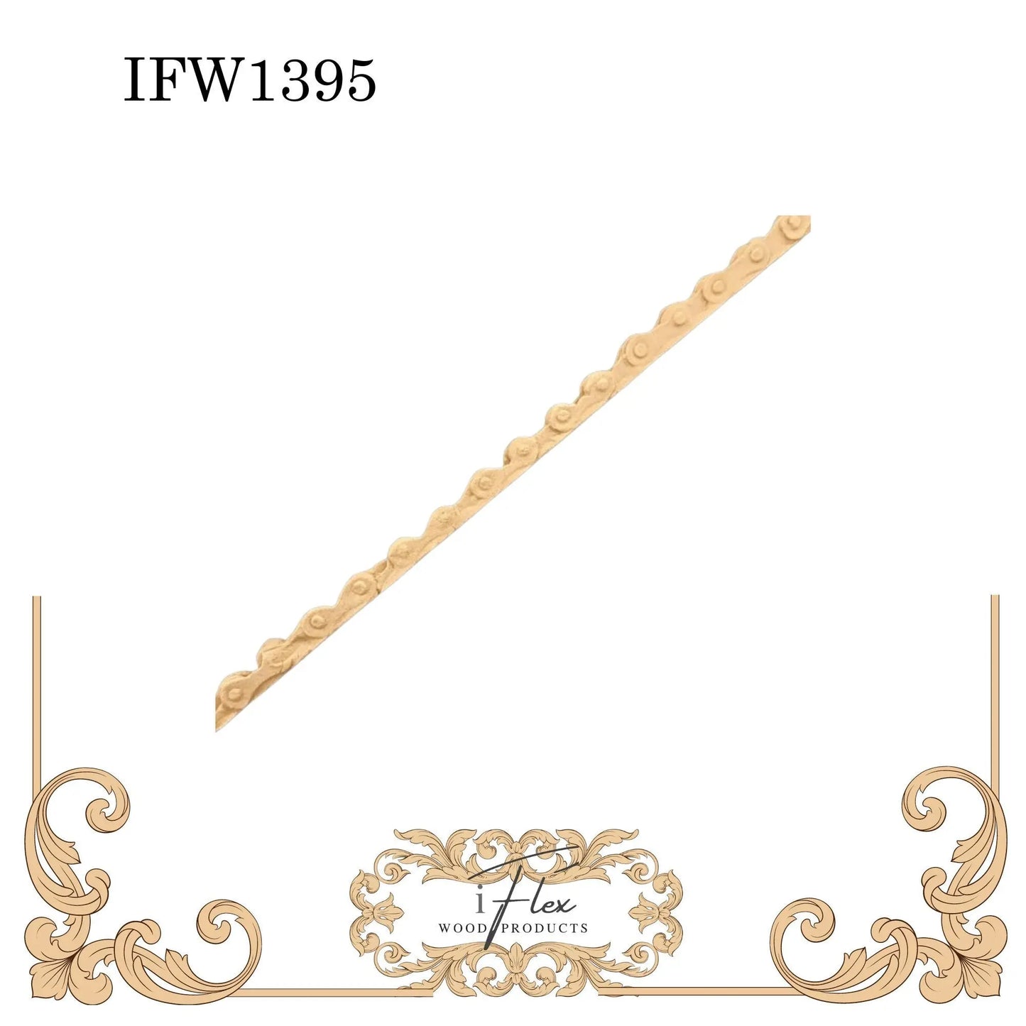 IFW 1395 iFlex Wood Products, bendable mouldings, flexible, wooden appliques, chain, trim