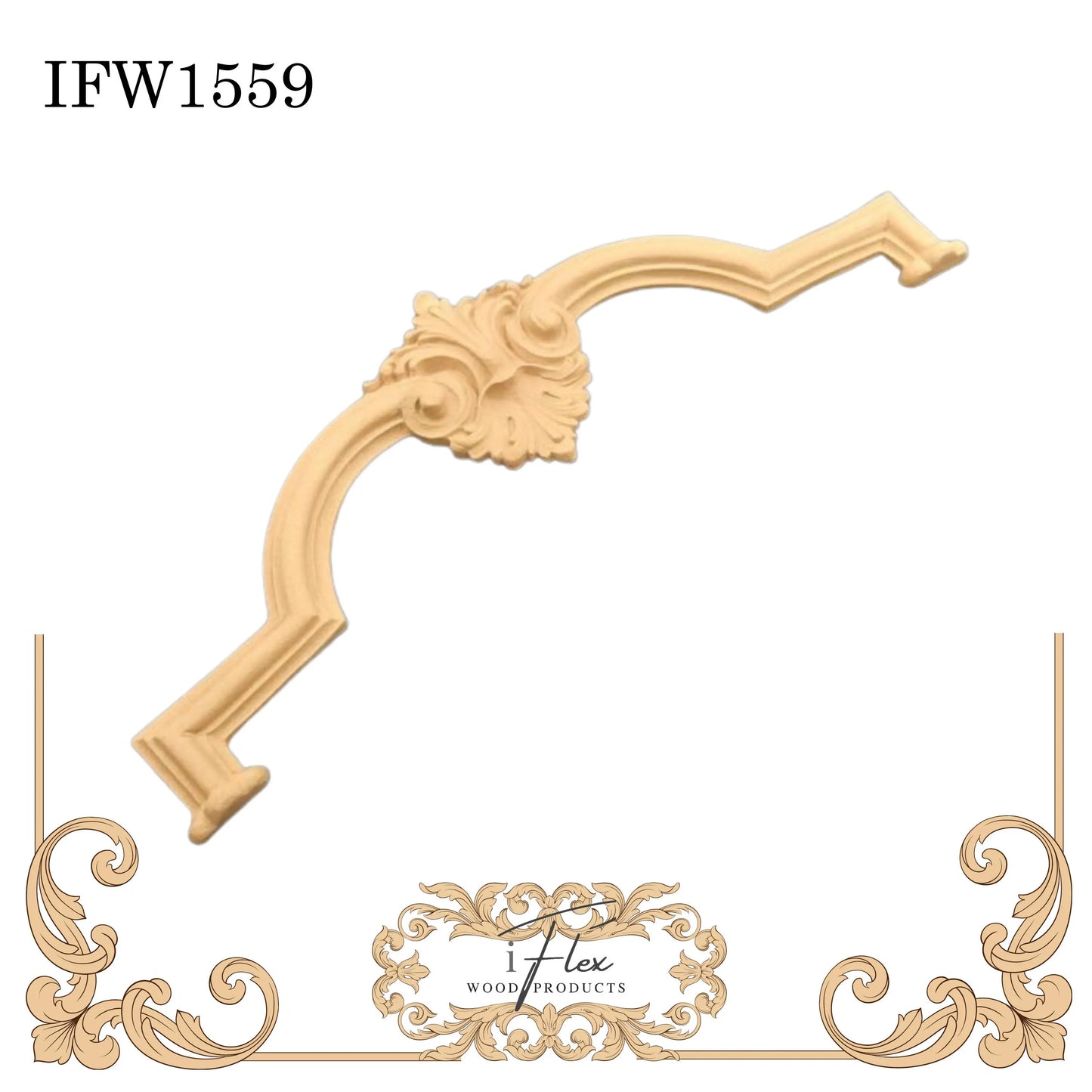 IFW 1559 iFlex Wood Products, bendable mouldings, flexible, wooden appliques, architectural piece iFlex Wood Products