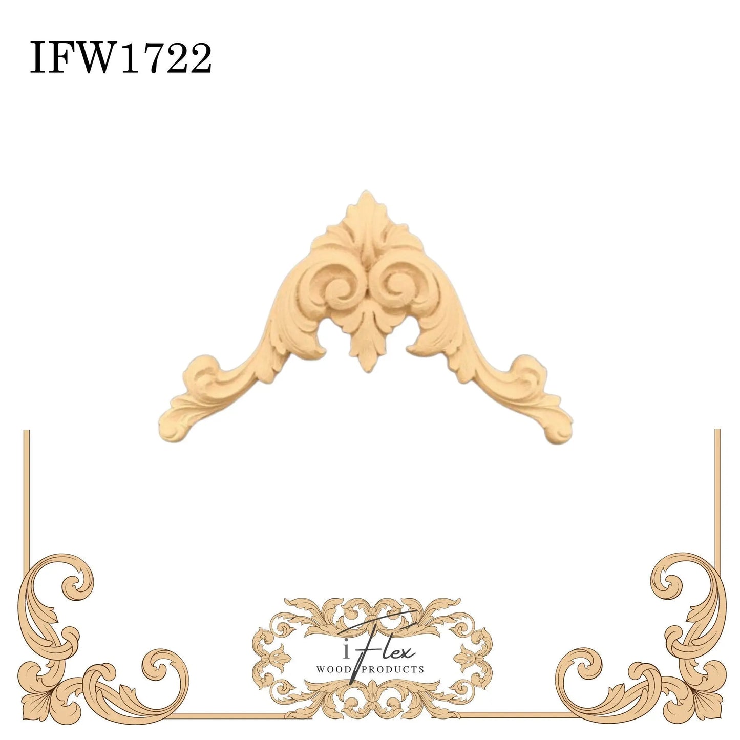 IFW 1722 iFlex Wood Products, bendable mouldings, flexible, wooden appliques, plume