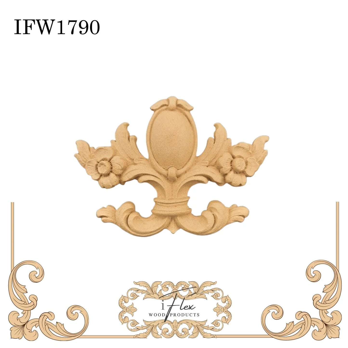 IFW 1790 iFlex Wood Products, bendable mouldings, flexible, wooden appliques, plume