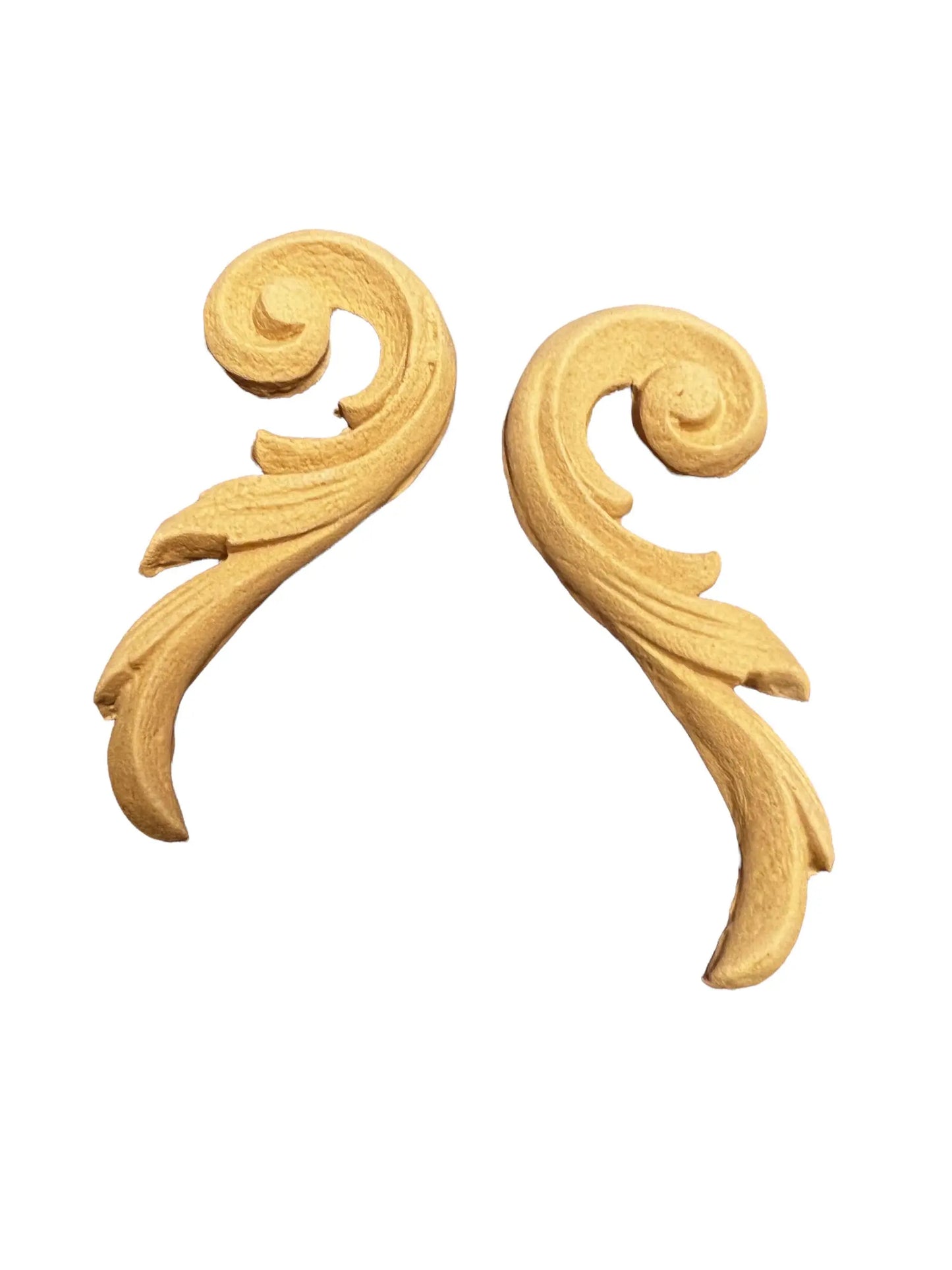 Pair of Decorative Scrolls Flexible Pliable Embellishment - IFW 0360-0361 iFlex Wood Products