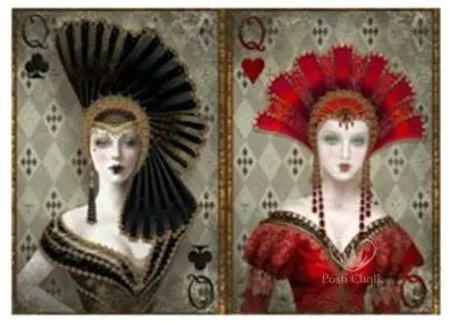 Pair of Queens Posh Chalk Decoupage - A1 Posh Chalk