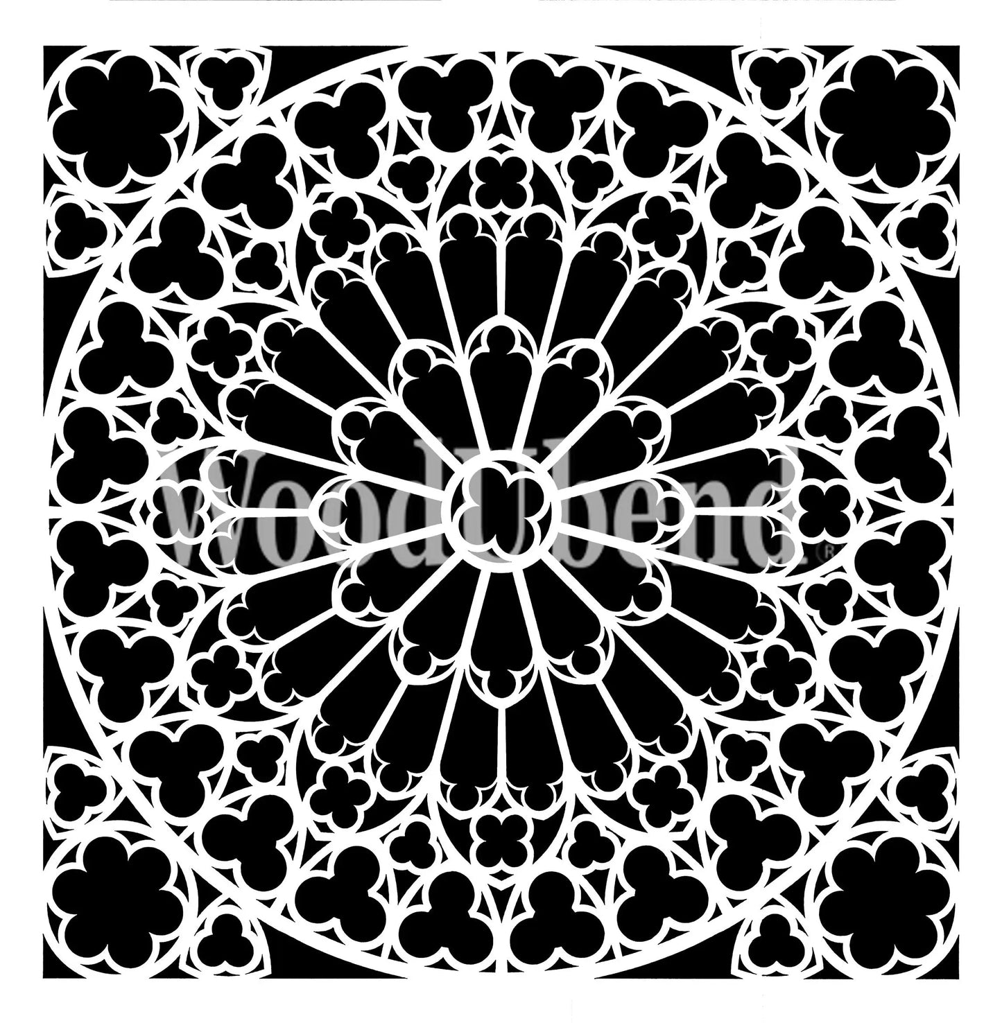 Posh Chalk Stencil Stone Rosette 40x40cm Posh Chalk