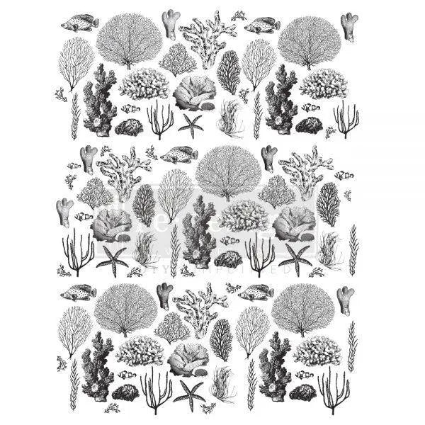 REDESIGN DECOR TRANSFERS® – COASTAL SEA LIFE – TOTAL SHEET SIZE 26″ X 34″, CUT INTO 3 SHEETS Prima Re-Design