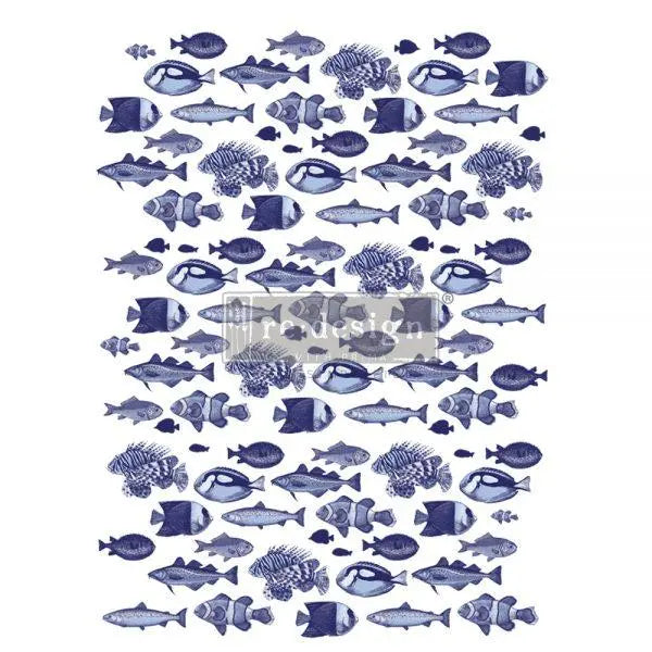 REDESIGN DECOR TRANSFERS® – SALTWATER LIFE – TOTAL SHEET SIZE 24″X 35″, CUT INTO 3 SHEETS Prima Re-Design