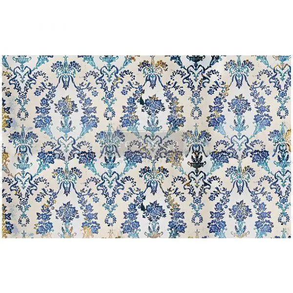 Re- Design with Prima COBALT FLOURISH -DÉCOUPAGE DÉCOR TISSUE PAPER Prima Re-Design