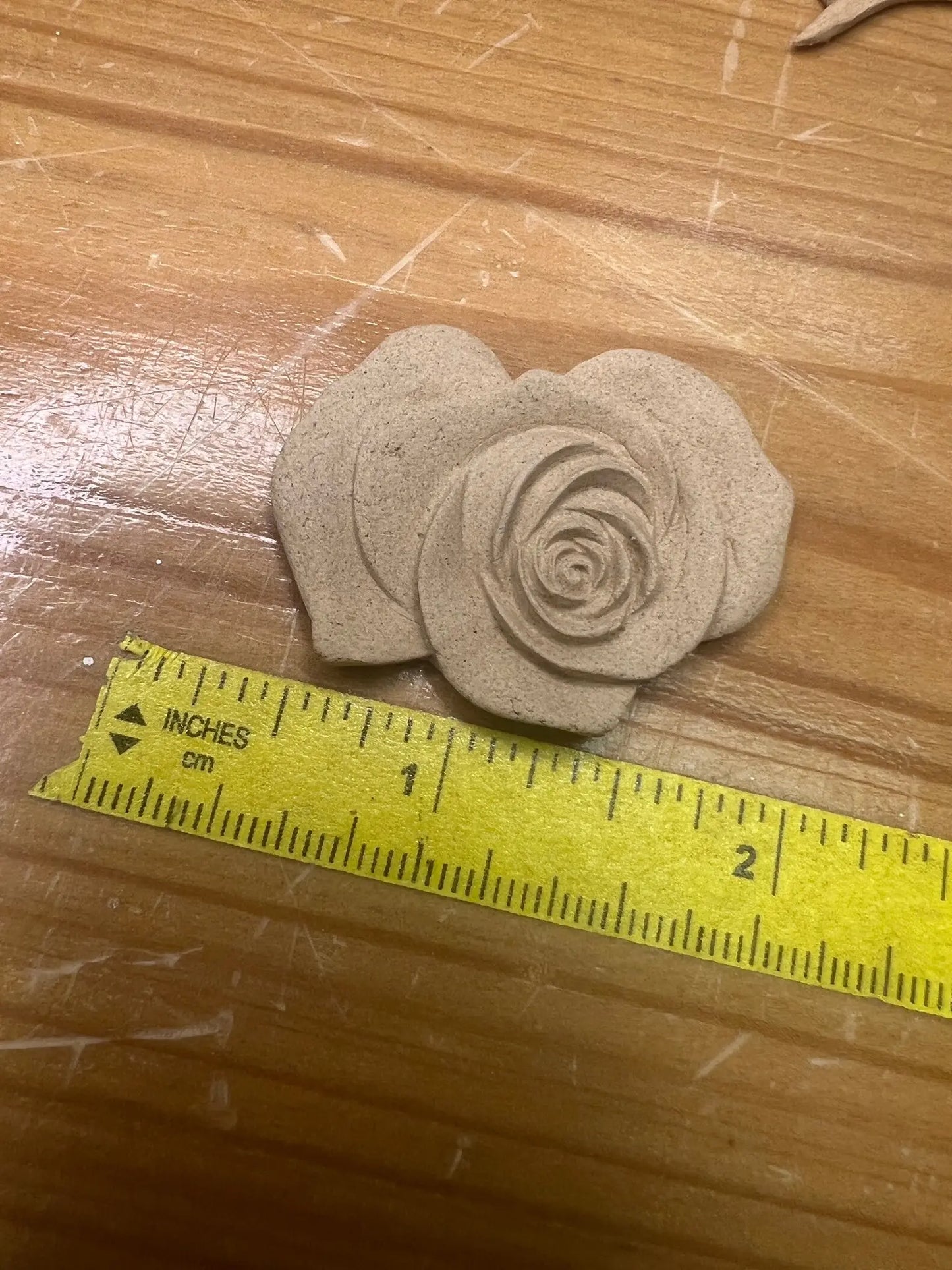 Single rose, flexible, molding, I,FW0327, crafting embellishment iFlex Wood Products