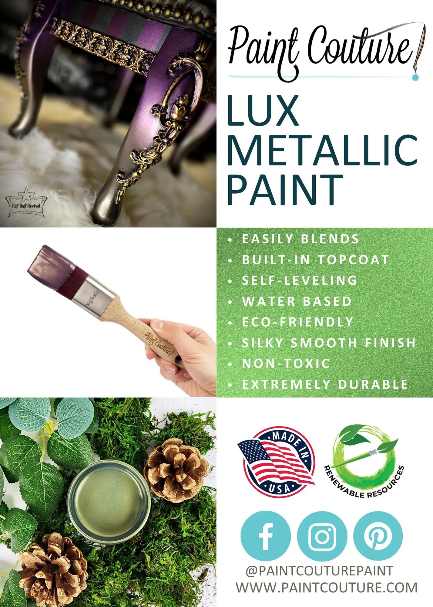 Sky Blue Paint Couture Lux Metallic Paint All Paint Products