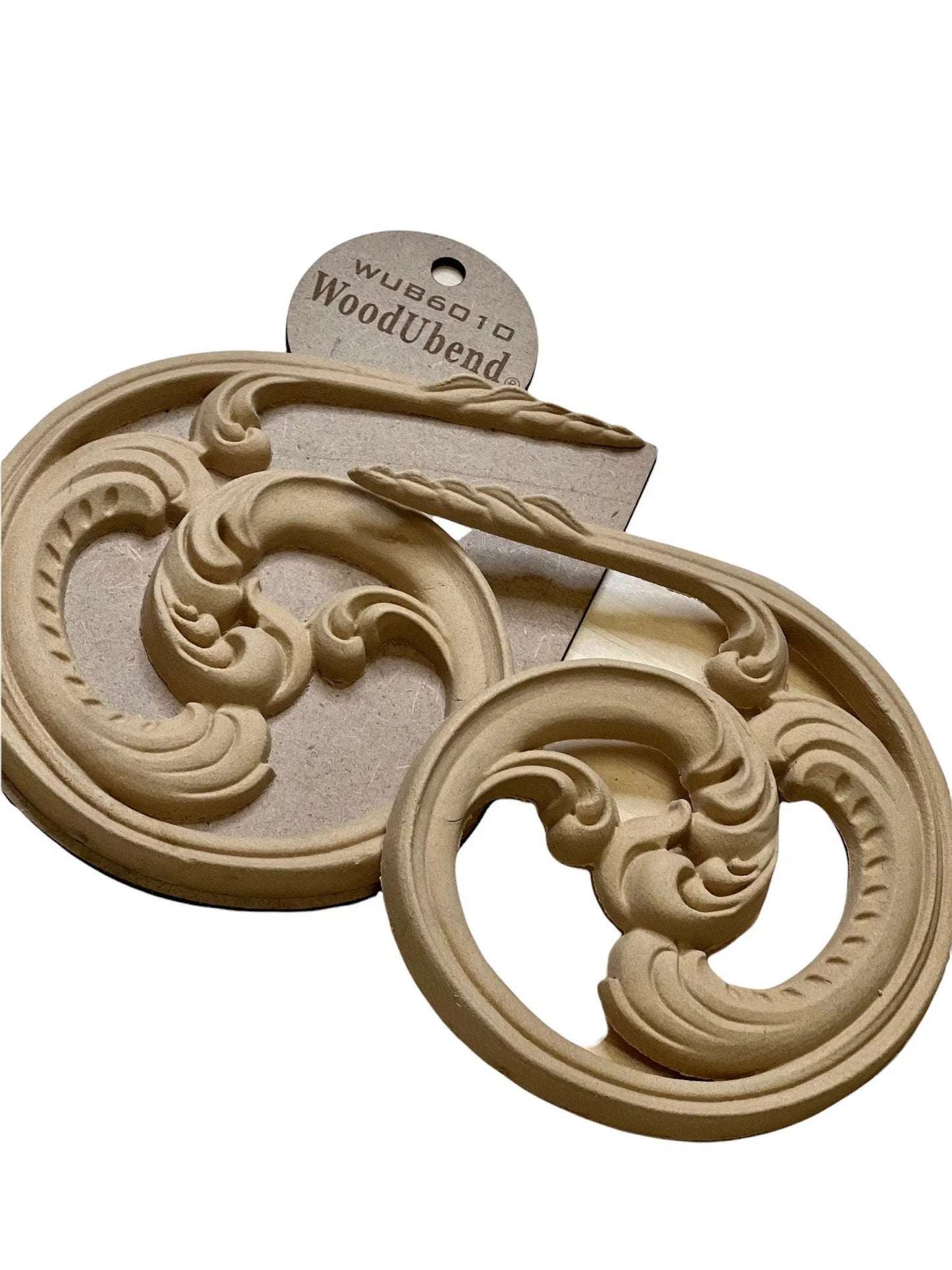 Woodubend Pair of scrolls wooden moulding 6010