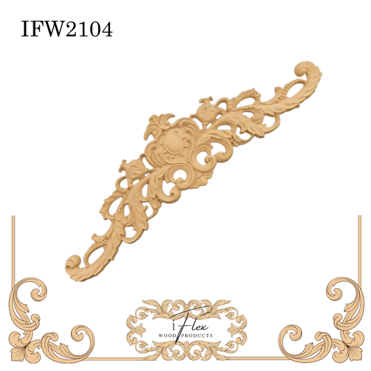 IFW 2104 iFlex Wood Products, bendable mouldings, flexible, wooden appliques, pediment, architectural piece