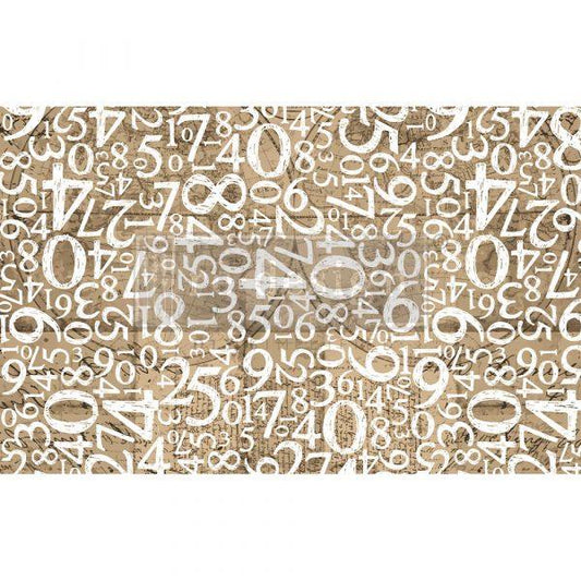 Re-Design with Prima Engraved Numbers - DÉCOUPAGE DÉCOR TISSUE PAPER