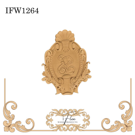 IFW 1264 iFlex Wood Products, bendable mouldings, flexible, wooden appliques, plaque, architectural piece