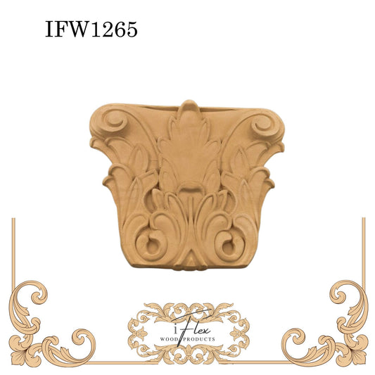 IFW 1265 iFlex Wood Products, bendable mouldings, flexible, wooden appliques, plaque, architectural piece