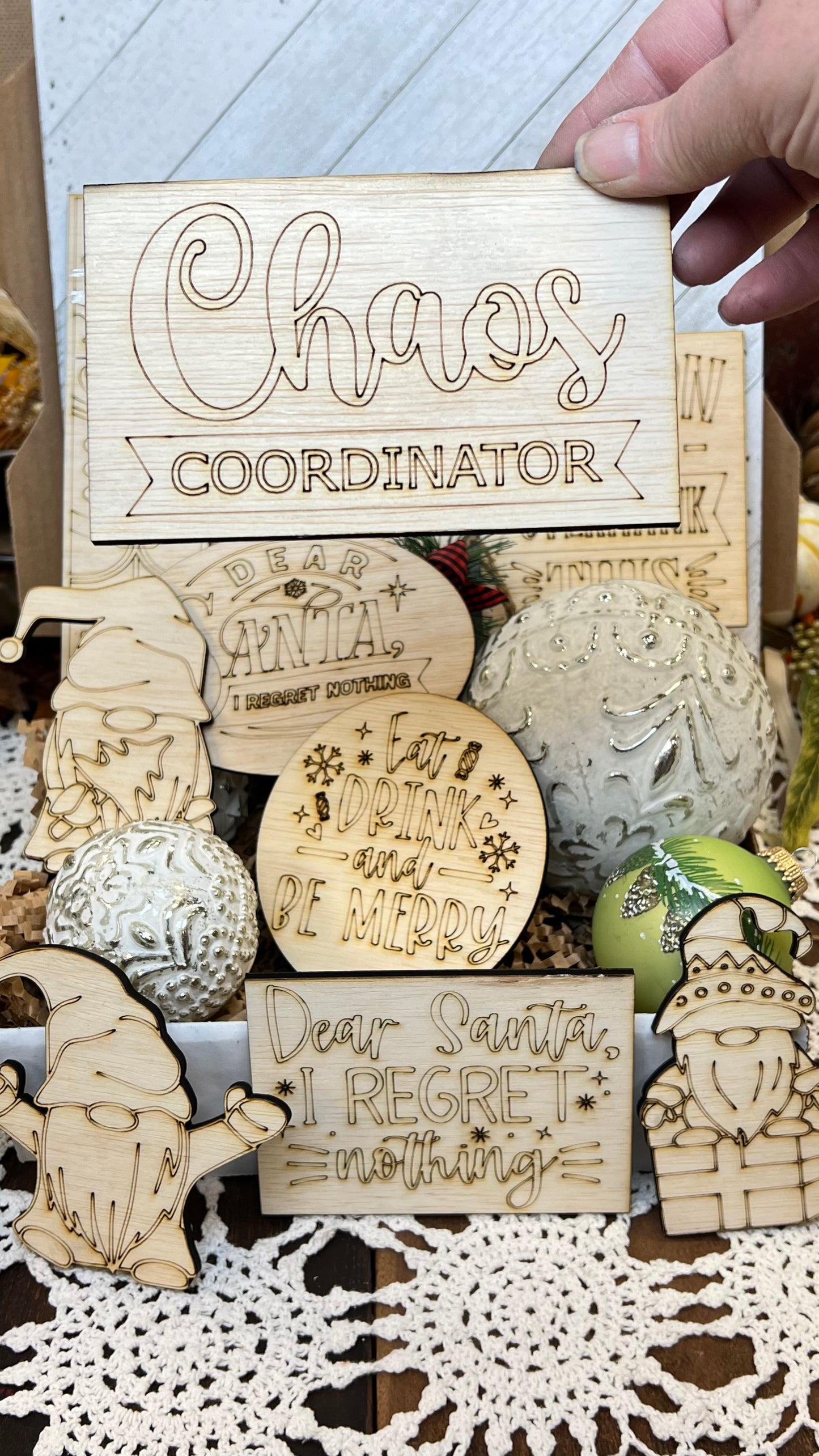 Chaos Coordinator Christmas Themed Tiered Tray Display