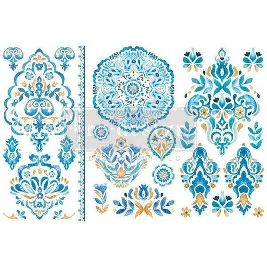 Artisinal Tile Mini-Transfer - Total Sheet Size: 6″ X 12″ Prima Re-Design