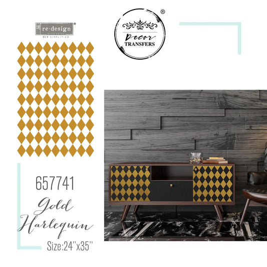 Decor Transfers® - Gold Harlequin Prima Re-Design