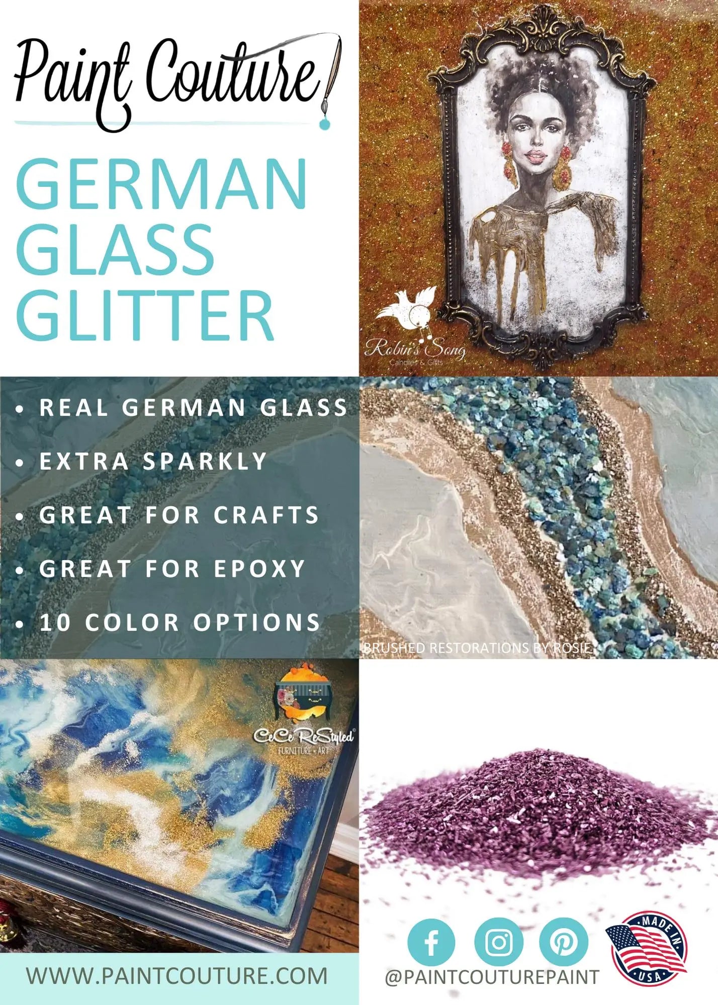 German Glass Glitter - Ruby Slipper Paint Couture