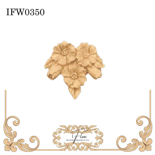 IFW 0350  iFlex Wood Products Flower bendable mouldings, flexible, wooden appliques iFlex Wood Products