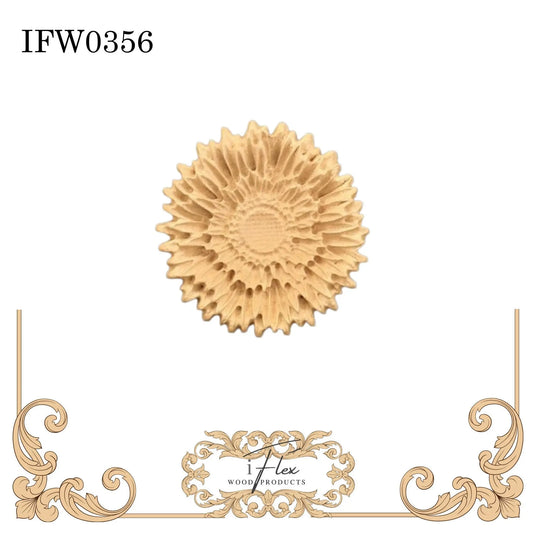 IFW 0356  iFlex Wood Products Flower bendable mouldings, flexible, wooden appliques