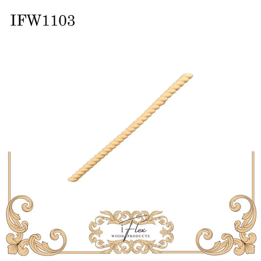 IFW 1103 Braided trim, 5 inches, crafting embellishment trim iFlex Wood Products
