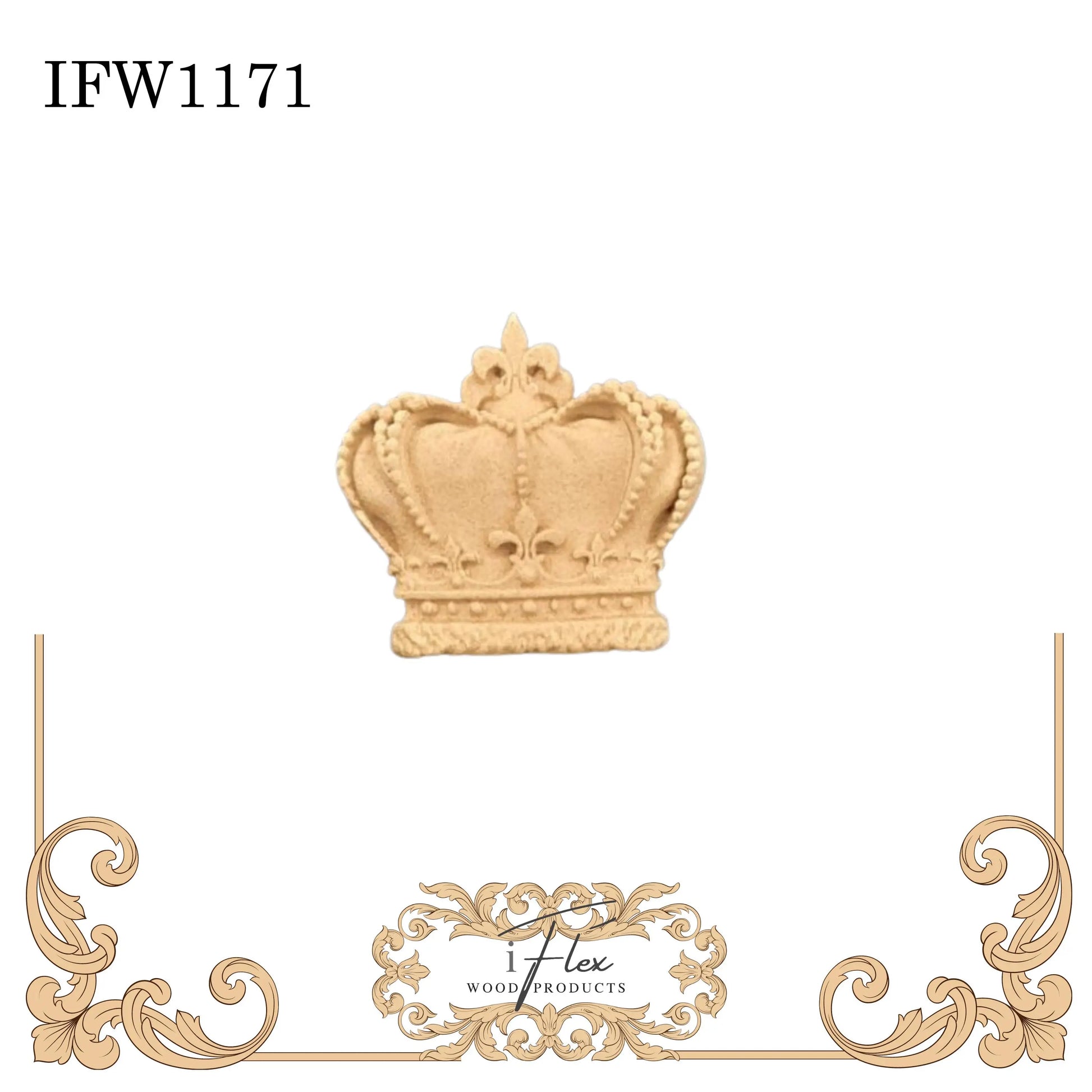 IFW 1171 iFlex Wood Products, bendable mouldings, flexible, wooden appliques, crown, misc iFlex Wood Products