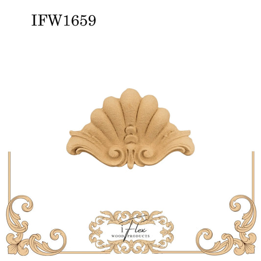 IFW 1659 iFlex Wood Products, bendable mouldings, flexible, wooden appliques, plume