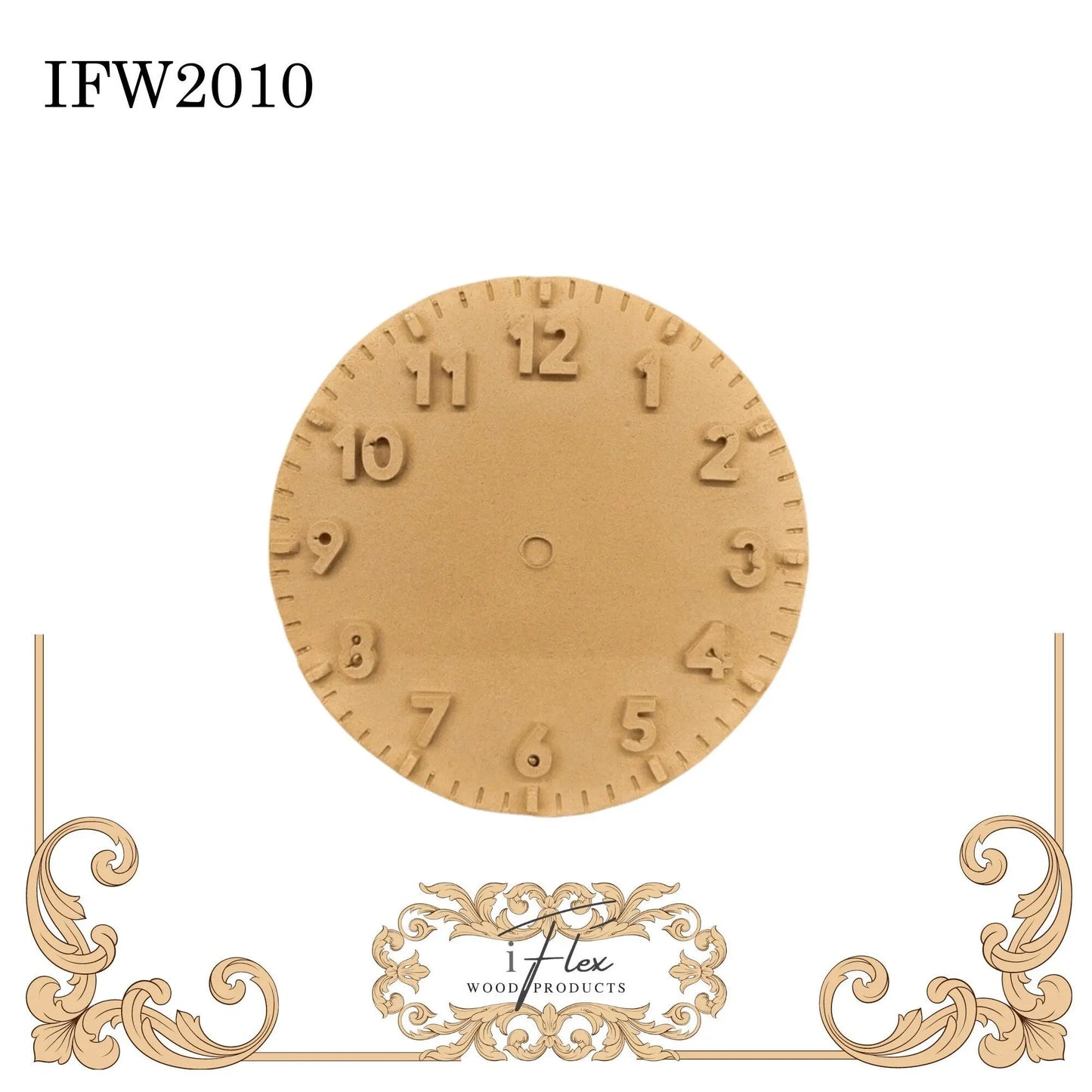 IFW 2010 iFlex Wood Products, bendable mouldings, flexible, wooden appliques, centerpiece, clock