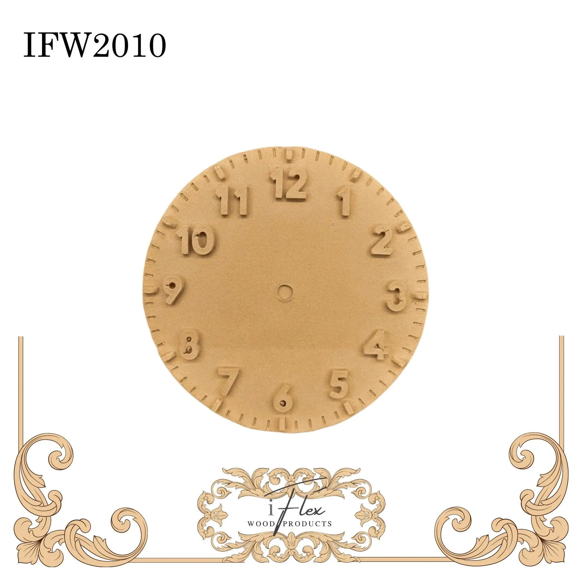 IFW 2010 iFlex Wood Products, bendable mouldings, flexible, wooden appliques, centerpiece, clock