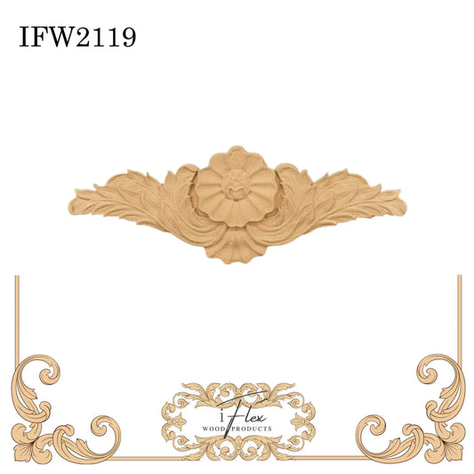 IFW 2119 iFlex Wood Products, bendable mouldings, flexible, wooden appliques, plume, pediment