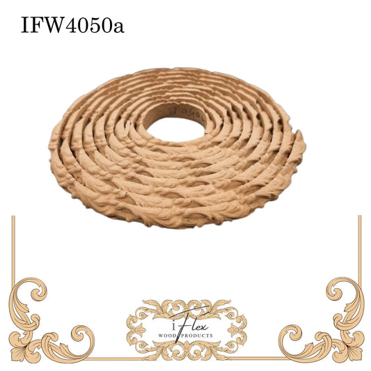 IFW 4050A Leaf trim 84.65&quot; x .35&quot; Flexible trim moulding