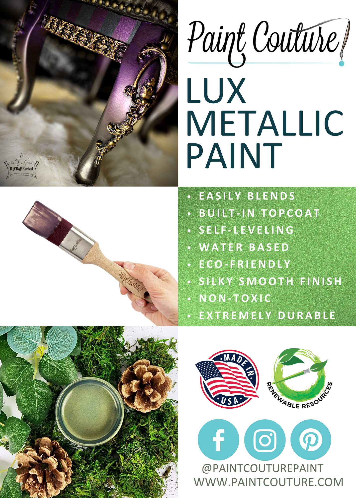 Paint Couture Lux Metallic Paint Harvest Maple