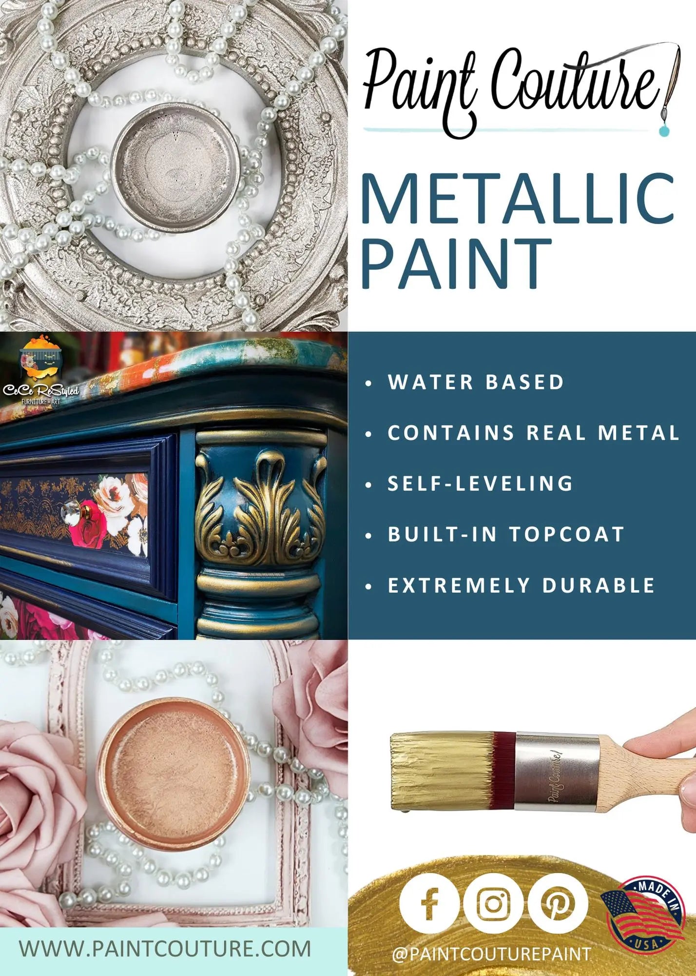 Paint Couture Metallic Paint Pale Gold Paint Couture