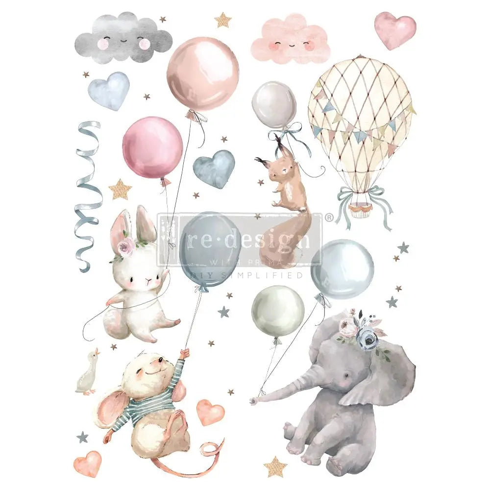 REDESIGN DECOR TRANSFERS® – SWEET DREAMS – TOTAL SHEET SIZE 24″ X 35″, CUT INTO 2 SHEETS Prima Re-Design