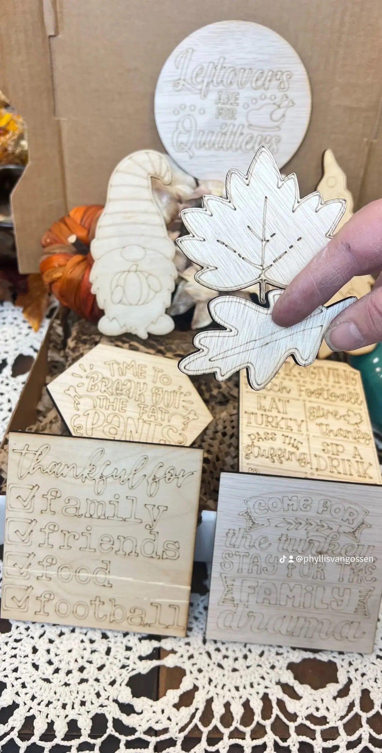 Thanksgiving tiered tray bundle, Set of 9, Family Drama Sisters by Choice