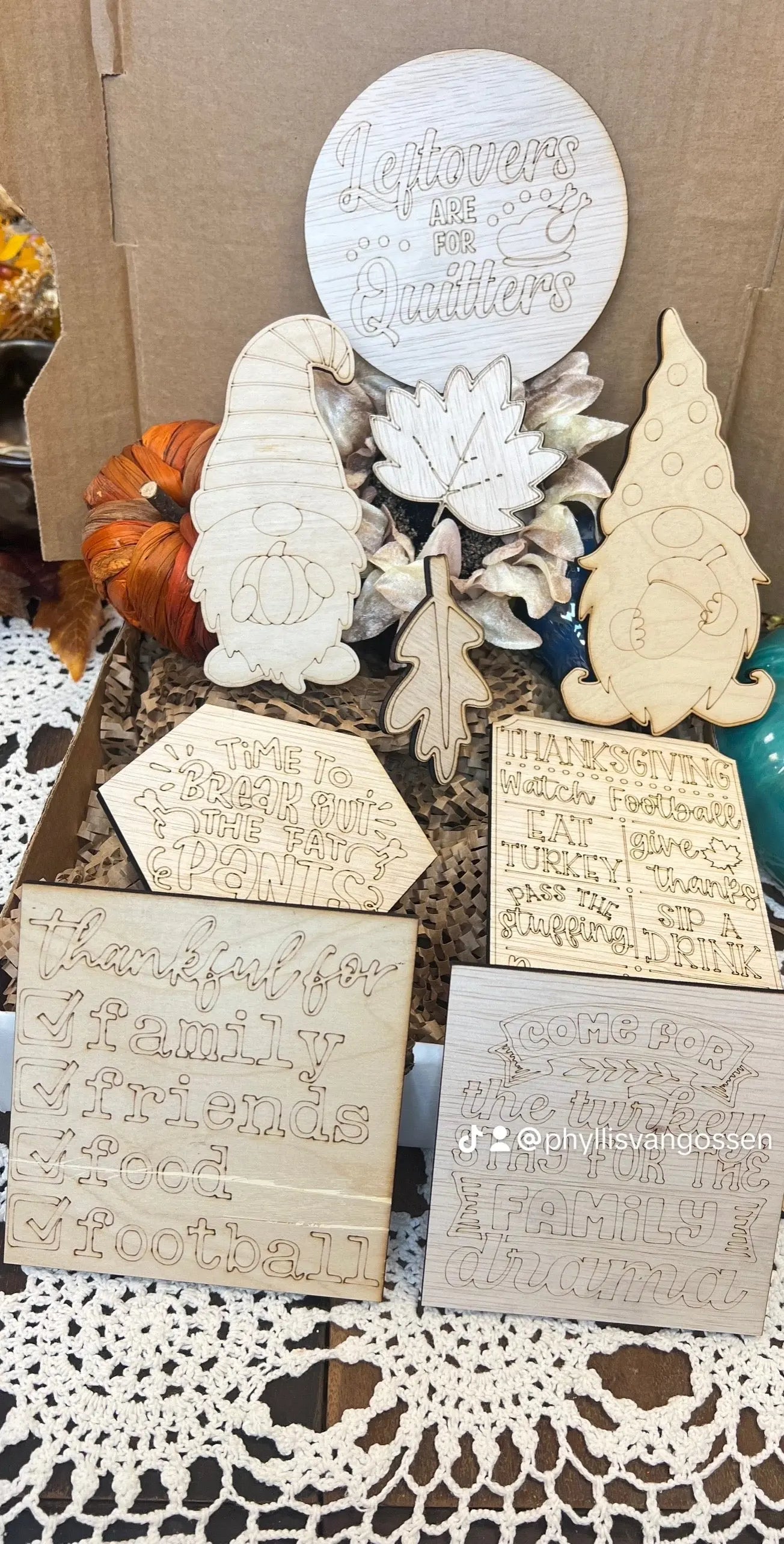 Thanksgiving tiered tray bundle, Set of 9, Family Drama Sisters by Choice
