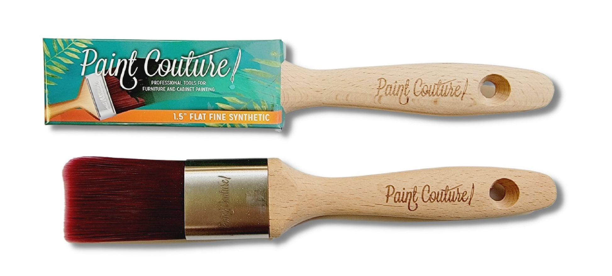 2 Angle Short Paint Couture Synthetic Paint Brush