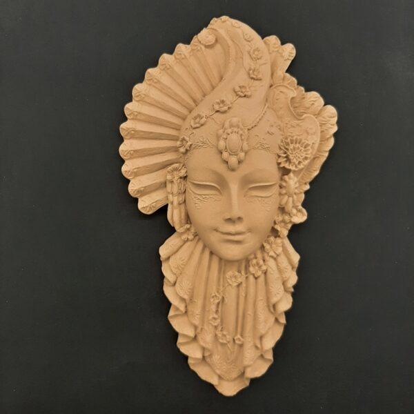 IFW 2992 iFlex Wood Products, bendable mouldings, flexible, wooden appliques, Mardi gras mask, lady mask