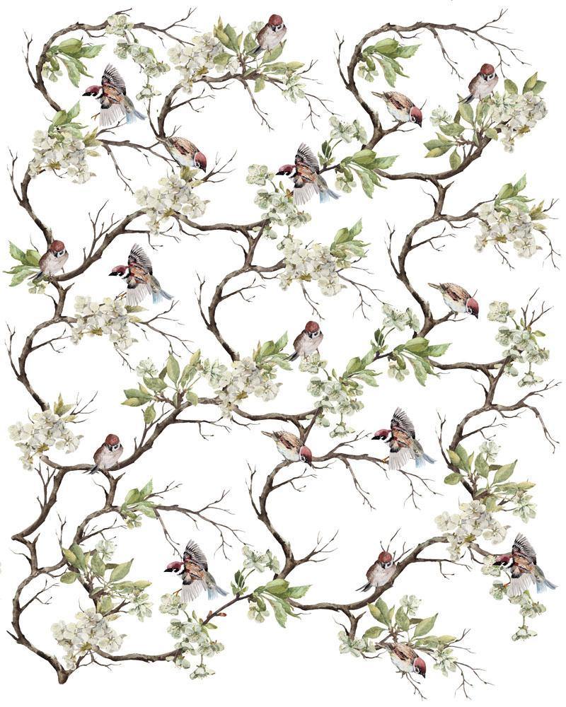 REDESIGN DECOR TRANSFERS® – BLOSSOM FLIGHT – TOTAL SHEET SIZE 24″ X 35″, CUT INTO 3 SHEETS