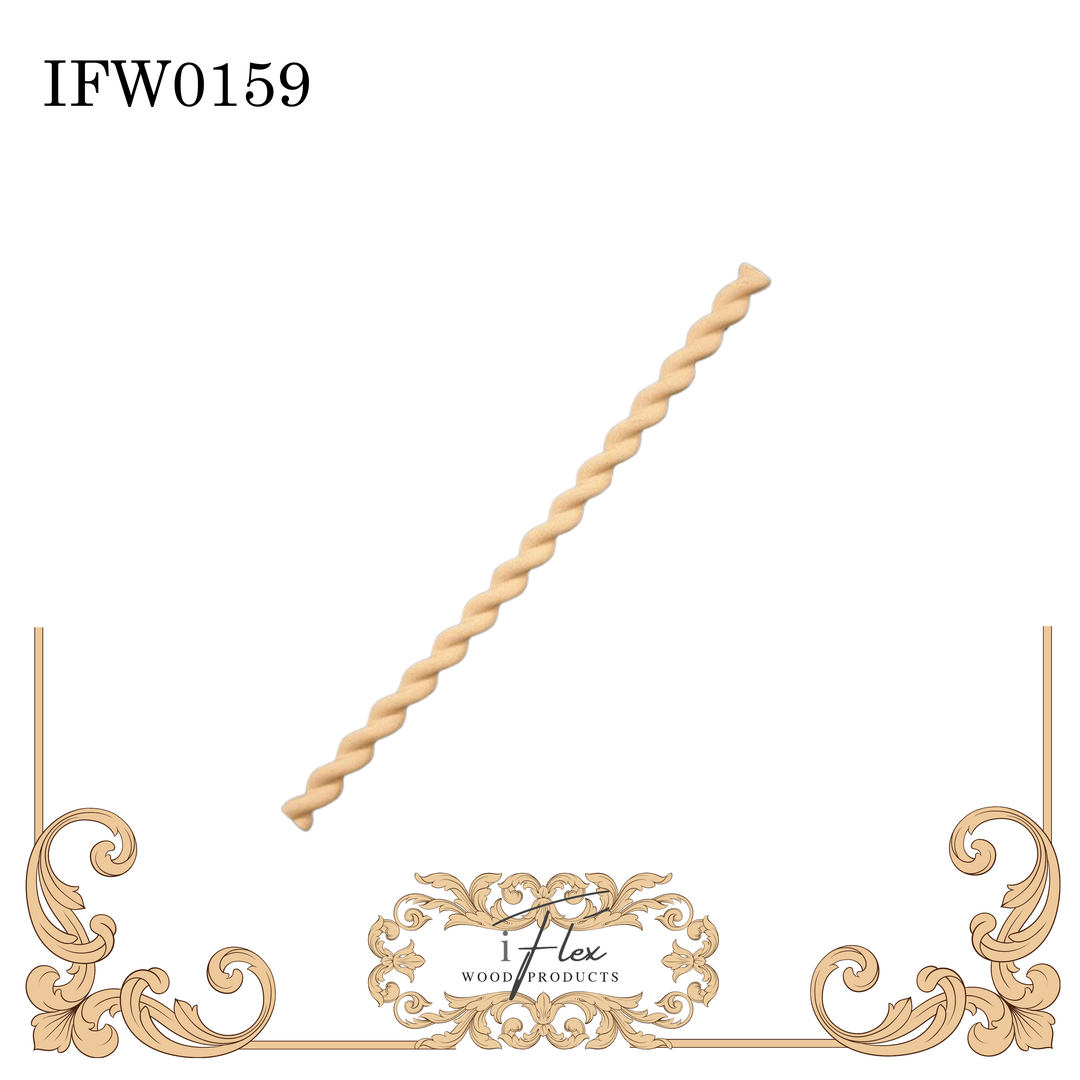 IFW 0159 Decorative braid trim, small for crafts, barley twist look