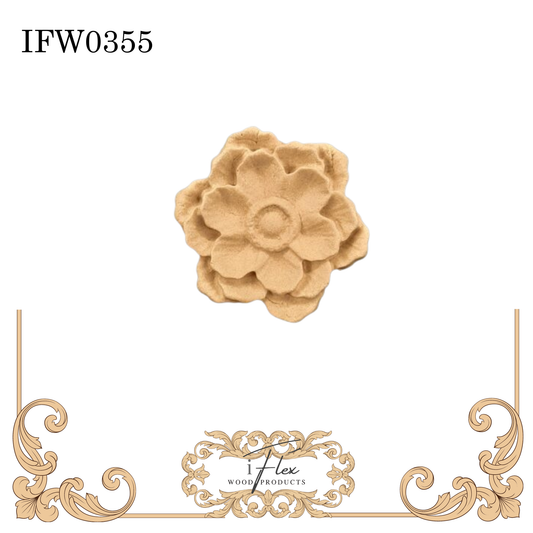 IFW 0355  iFlex Wood Products Flower bendable mouldings, flexible, wooden appliques