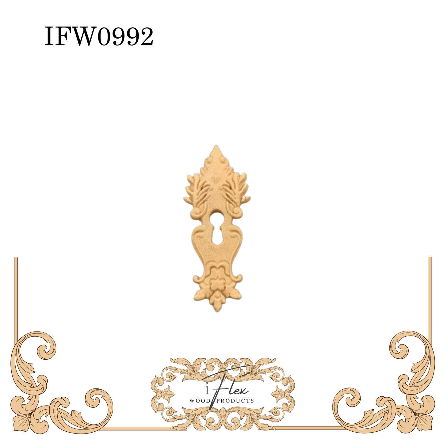 IFW 0992 Keyhole crafting embellishment, flexible moulding