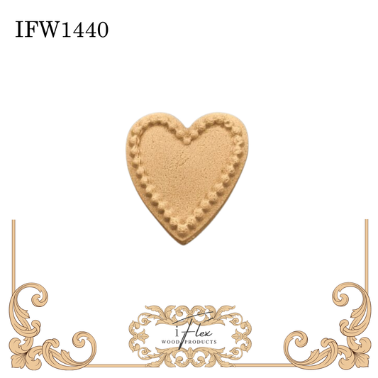 IFW 1440 iFlex Wood Products, bendable mouldings, flexible, wooden appliques, heart misc