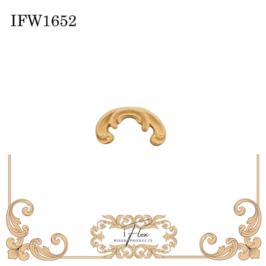 IFW 1652 iFlex Wood Products, bendable mouldings, flexible, wooden appliques, scroll